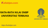 Rata-rata Nilai SNBP Universitas Terbuka Lengkap Setiap Prodi